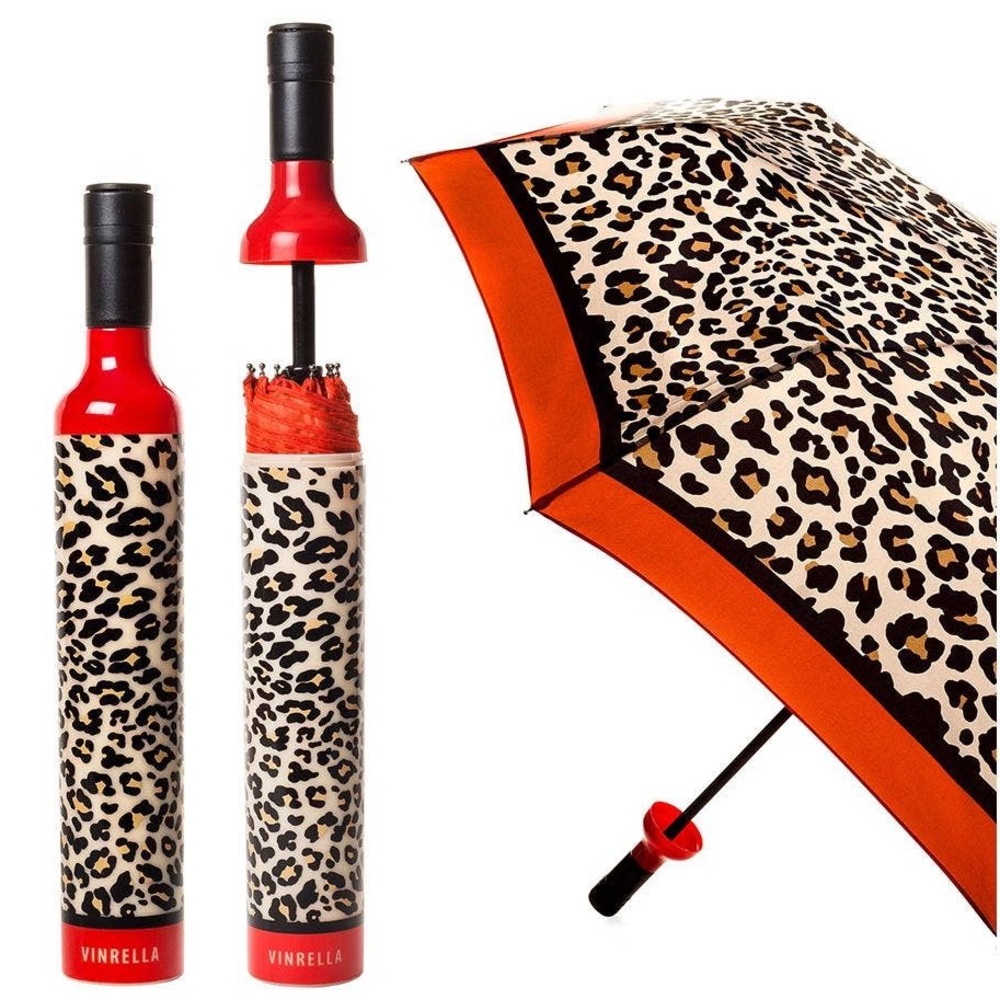 Great Gift! Vinrella Umbrella In a Bottle Pink Green Tropical Palm Tree Design - Picture 8 of 10